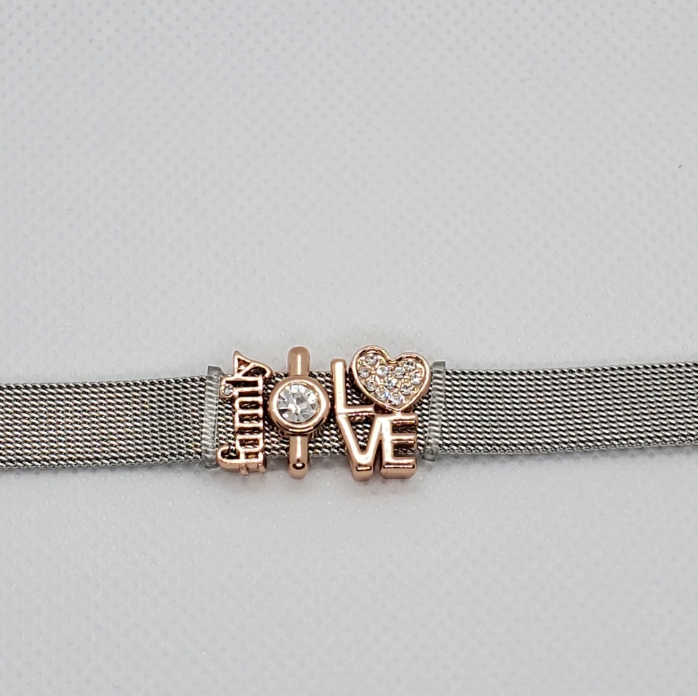 5⭐ rated💗 Silver/Rose Gold Family Themed Bracelet - Picture 6 of 7